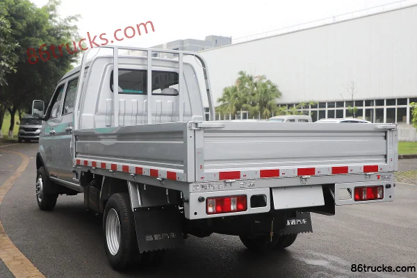 Jinbei T52 2020 Chuangfu 1.5L 102hp 4X2(6 wheels) Gasoline 2.605m Double Row Flatbed Mini Truck (China VI) Body (2) | 86Trucks