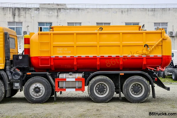 SAIC Hongyan Jiebao 350 ch 8X4(12 roues) camion de transport de boue (marque Huawei Chile) Carrosserie (2) | 86Trucks