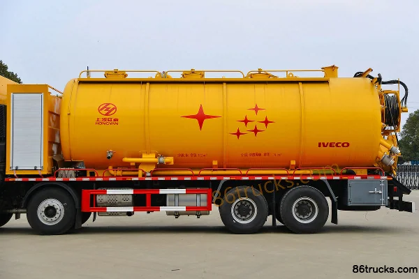 SAIC Hongyan Genlyon C6e 460 hp 8X4(12 wheels) cleaning and suction truck (Huawei Chile brand) Body (2) | 86Trucks