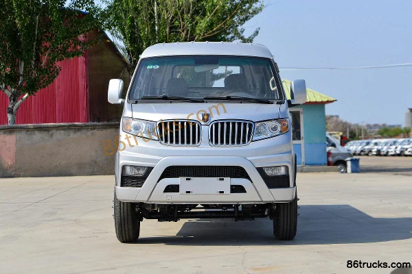 Jinbei T5L 2024 Comfort 1.6L 123hp 4X2(6 wheels) Gasoline 2.85m Double-row Flatbed Micro Truck Exterior (2) | 86Trucks