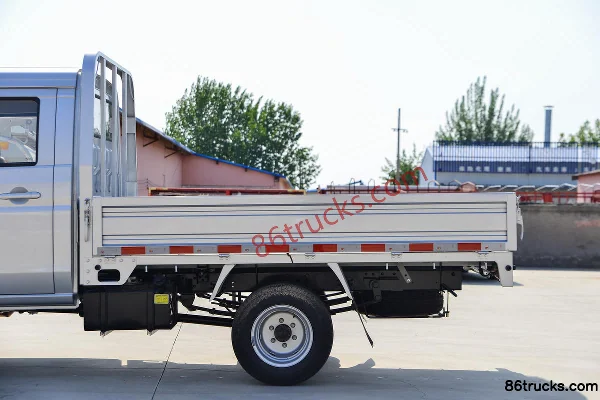 Jinbei T5L 2024 Comfort 1.6L 123hp 4X2(6 wheels) Gasoline 2.85m Double-row Flatbed Micro Truck Body (2) | 86Trucks