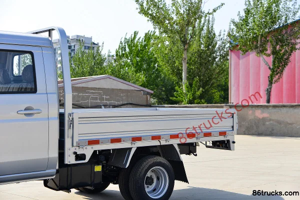 Jinbei T5L 2024 Comfort 1.6L 123hp 4X2(6 wheels) Gasoline 2.85m Double-row Flatbed Micro Truck Body (1) | 86Trucks