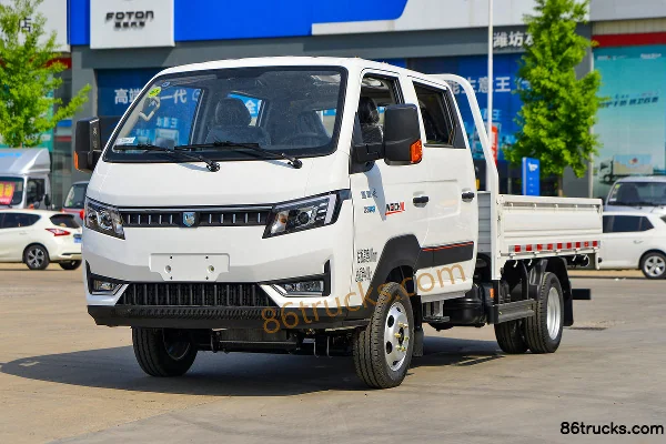 Lanqing Auto Ling R 115ch 4X2(6 roues) 2.85m double-row flatbed micro truck Extérieur (3) | 86Trucks