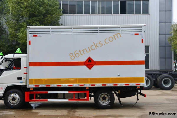 JMC Shunda Narrow Body 122 hp 4X2(6 wheels) 4.2m Flammable Gas Van Truck (Chufei Brand) (2) | 86Trucks