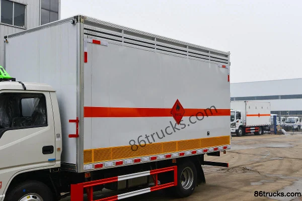 JMC Shunda Narrow Body 122 hp 4X2(6 wheels) 4.2m Flammable Gas Van Truck (Chufei Brand) (1) | 86Trucks