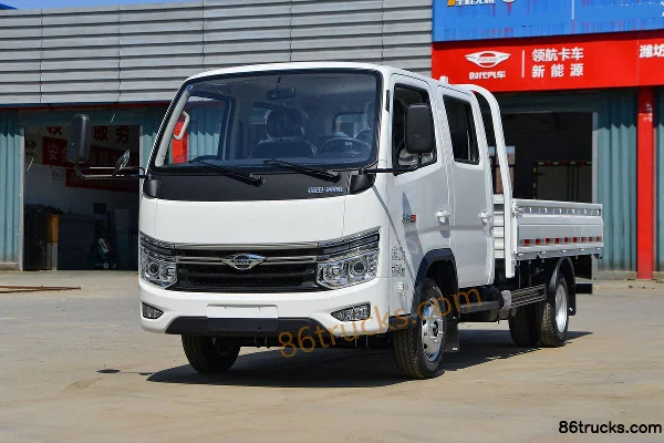 Times Leader S1 Startup 2L Gasoline 144 hp 4X2(6 wheels) Dongan 5-Speed 2.7m Double Row Flatbed Small Truck Exterior (3) | 86Trucks