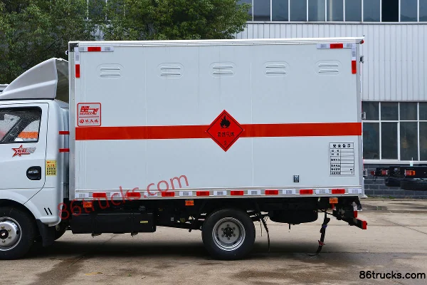 Dongfeng T5 1.5L 112hp 4X2(6 wheels) Gasoline 3.3m Flammable Gas Van Truck (Chufei Brand) Body (2) | 86Trucks