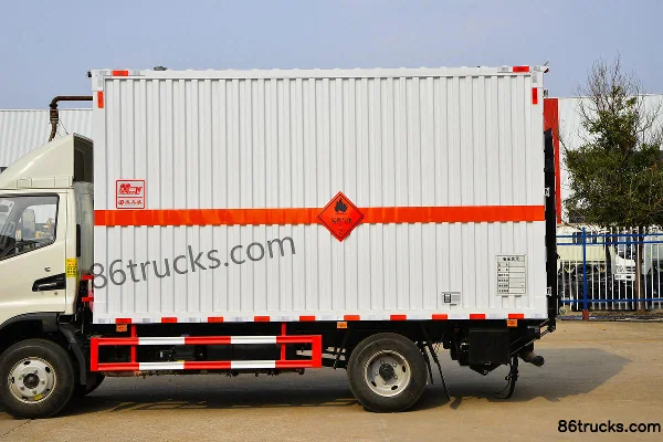 JAC Shuailing E 150 hp 4X2(6 wheels) 4.2 m flammable gas van truck (Chufei brand) (China VI) Body (3) | 86Trucks
