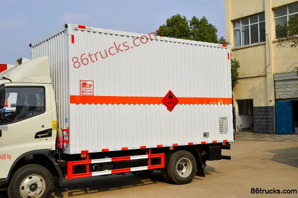 JAC Shuailing E 150 hp 4X2(6 wheels) 4.2 m flammable gas van truck (Chufei brand) (China VI) Body (1) | 86Trucks