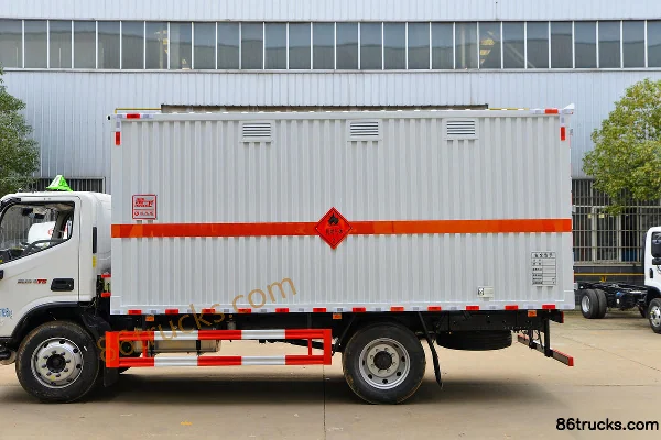 Foton Aoling CTS 156hp 4X2(6 wheels) 5.2m flammable gas van truck (Chufei brand) Body (2) | 86Trucks