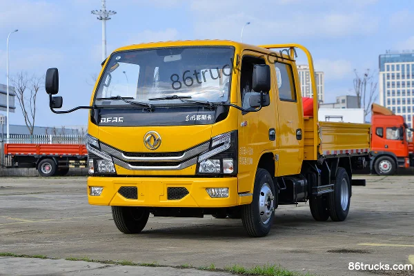 Dongfeng Duolika D5 Ruineng Edition 132 hp 4X2(6 wheels) 2.82m Double Row Flatbed Light Truck (Engineering Yellow) Exterior (3) | 86Trucks