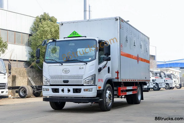 FAW Jiefang J6F 180 ch 4X2(6 roues) 5,2 m transport de gaz inflammable en benne fermée (marque Chufei) Extérieur (3) | 86Trucks