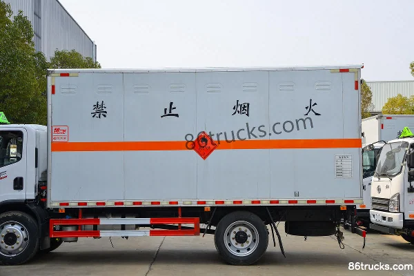 FAW Jiefang J6F 180 ch 4X2(6 roues) 5,2 m transport de gaz inflammable en benne fermée (marque Chufei) Carrosserie (2) | 86Trucks