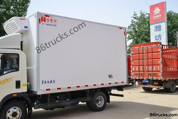 Sinotruk HOWO Hanjiang M Chuangfu Edition 160 ch 4X2(6 roues) 4,08 m camion frigorifique (Hongxingda) Carrosserie (2) | 86Trucks