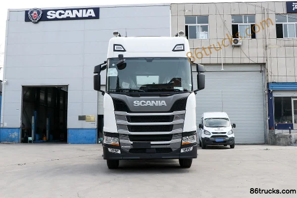Scania New R-Series 500 hp 6X2R Tractor Truck (White) (Model R500 6x2(8 wheels)) Exterior (2) | 86Trucks