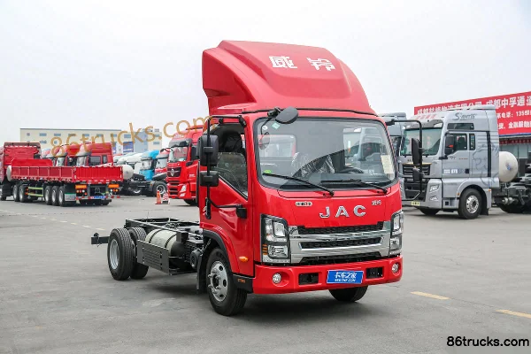 JACM6 3L CNG 129 hp 4X2(6 wheels) WLY 8-speed air brake 3.85m semi-row panel cargo truck Exterior