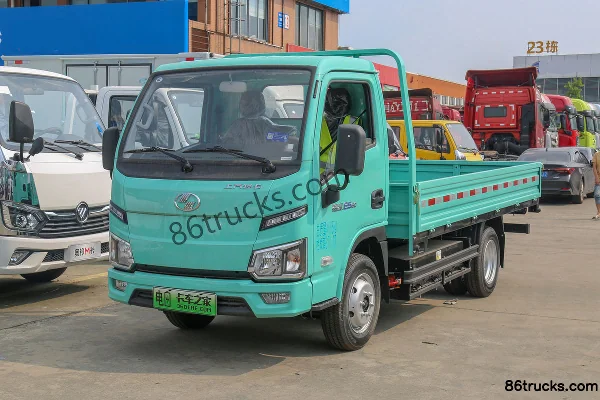 Yuejin Fuxing ES80 4.1T 3,805 m cabine simple camion plateau électrique pur 55,7 kWh 4X2(6 roues) Extérieur (3) | 86Trucks