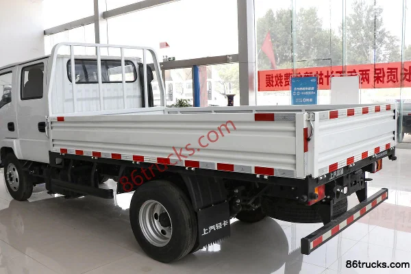 Yuejin Fuxing S100Plus 115ch 4X2(6 roues) 3.2m camion porteur à ridelles double cabine (China VI) (Mengwo 5 vitesses) Carrosserie (1) | 86Tr
