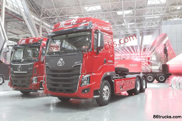 Dongfeng Liuqi Chenglong H7 heavy truck 6X4(10 wheels) pure electric battery-swap tractor truck 513kWh Exterior (3) | 86Trucks