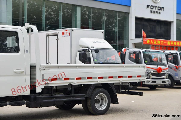 Foton Aoling M Card 2.0L 144hp 4X2(6 wheels) Gasoline 2.7m Double Row Flatbed Light Truck (Hydraulic Brake) Body (1) | 86Trucks