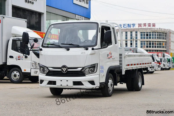 Foton Aoling V Card 1.6L 105 hp 4X2(6 wheels) CNG 3.535m Crew Cab Flatbed Light Truck Exterior (3) | 86Trucks