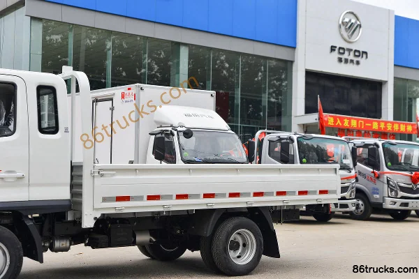 Foton Aoling V Card 1.6L 105 hp 4X2(6 wheels) CNG 3.535m Crew Cab Flatbed Light Truck Body (1) | 86Trucks