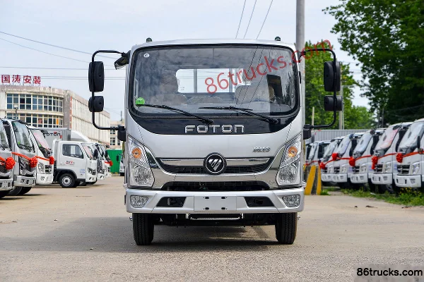 Foton Aoling New Jieyun Climbing Tiger 151hp 4X2(6 wheels) 4.17m Single Row Stake Light Truck Exterior (2) | 86Trucks