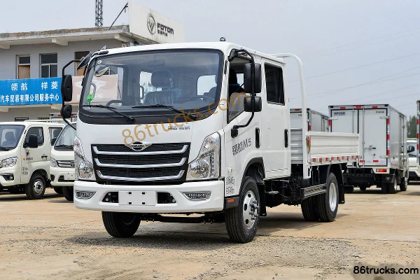 Times Leader M5 2.5L Diesel 150hp 4X2(6 wheels) WLY 5-Speed Air Brake 3.12m Double Row Flatbed Light Truck Exterior (3) | 86Trucks