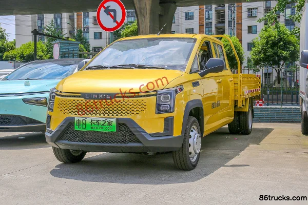 Lingshi Auto Gold Card 3.5T 2.61m Double Row Plug-in Hybrid Flatbed Micro Truck 13.26kWh 4X2(6 wheels) Exterior (3) | 86Trucks