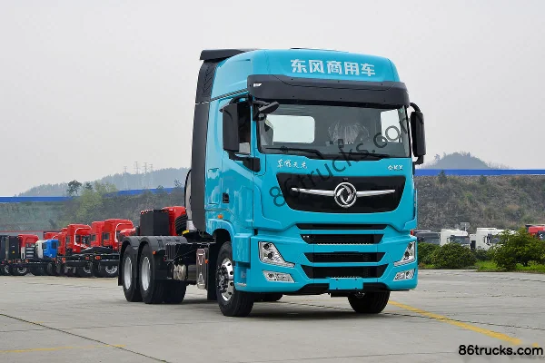Dongfeng Commercial Vehicle Tianlong Flagship KX King Edition 580 hp 6X4(10 wheels) LNG Automatic Tractor Truck (Hydraulic Retarder) Exterio