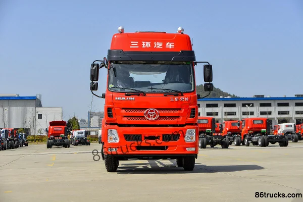 Sanhuan Shitong Haolong Comfort Edition 270hp 6X2(8 wheels) 8m Cage Cargo Truck Exterior (2) | 86Trucks