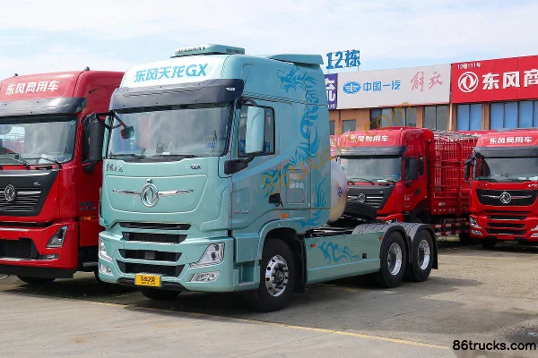 Dongfeng Commercial Vehicle Tianlong Flagship GX, 580 ch, 6X4(10 roues) , LNG, tracteur routier automatique (ralentisseur hydraulique) Extér