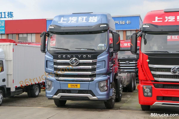 SAIC Hongyan Genlyon H6 460 hp 8X4(12 wheels) 9.6m Stake Cargo Truck Exterior (3) | 86Trucks