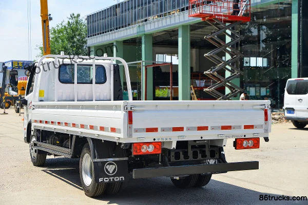 Foton Auman M Card 125hp 4X2(6 wheels) 4.2m Single Row Flatbed Mini Truck Body (3) | 86Trucks