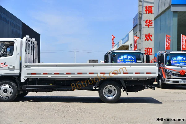 Foton Auman M Card 125hp 4X2(6 wheels) 4.2m Single Row Flatbed Mini Truck Body (2) | 86Trucks
