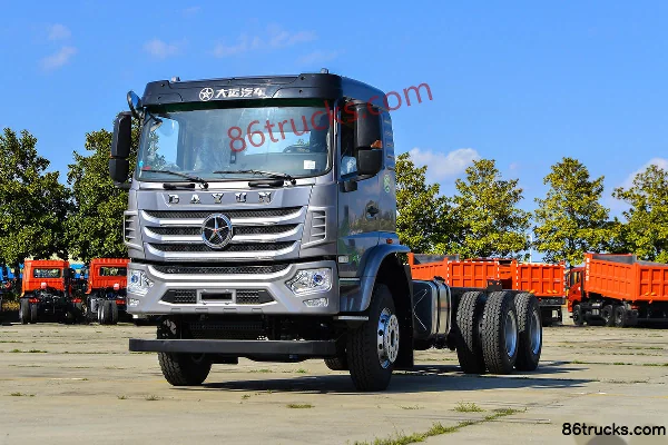 Dayun Fengshang 300 ch 6X4(10 roues) camion plateau avec grue 8 m Extérieur (3) | 86Trucks