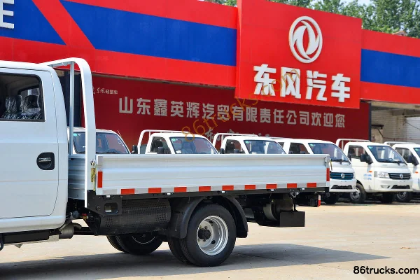 Dongfeng T5 1,6 L 105 ch 4X2(6 roues) CNG 2,425 m petit camion plateau double cabine (voie large) (China VI) Carrosserie (1) | 86Trucks