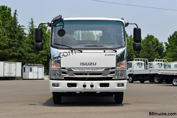 Qingling Isuzu KV100 3L Diesel 140hp 4X2(6 wheels) Isuzu 5-speed 4.98m Single Row Flatbed Light Truck Exterior (2) | 86Trucks