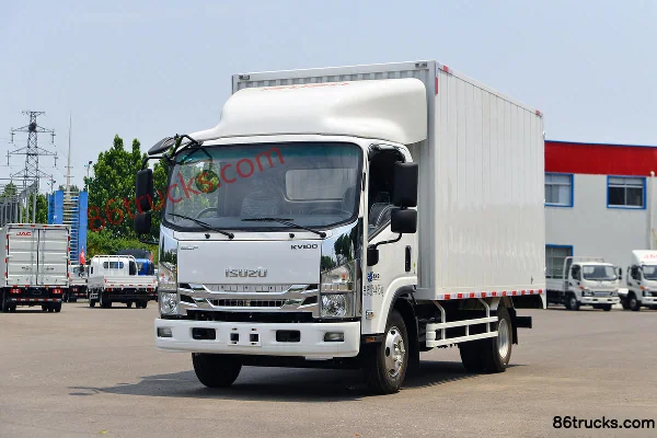 Qingling Isuzu KV100 2.5L Diesel 131 hp 4X2(6 wheels) Isuzu 5-speed 4.15m Single Row Van Light Truck Exterior (3) | 86Trucks