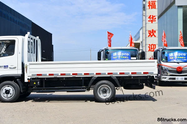 Foton Zhilan EM 4.5T 3.815m single-row pure electric flatbed light truck 59.4kWh 4X2(6 wheels) Body (2) | 86Trucks