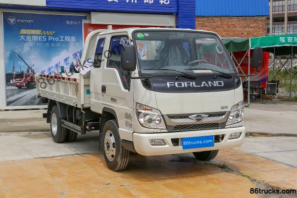 Foton Xiaoyun S1 115hp 4X2(6 wheels) 3.25m half-row flatbed light truck Exterior