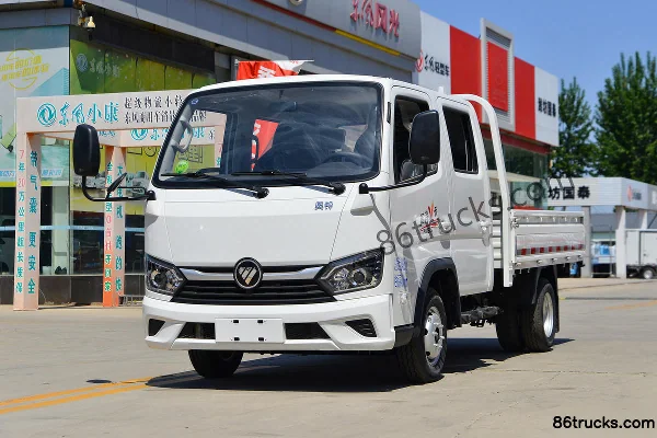 Foton V Card 2L Gasoline 144hp 4X2(6 wheels) Dongan 5-speed 2.7m Double Row Flatbed Mini Truck Exterior (3) | 86Trucks