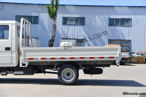 Foton Times Small Card Star 2 1.6L 122hp 4X2(6 wheels) Gasoline 3.05m Double Row Flatbed Mini Truck Body (2) | 86Trucks