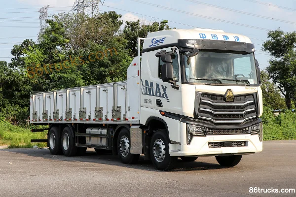Sinotruk HOWO MAX 540 ch 8X4(12 roues) AMT automatique camion de transport de produits aquatiques frais (marque Zhongyin