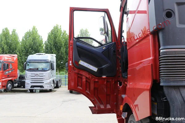 FAW Jiefang J6V Elite Edition 350hp 6X2(8 wheels) 9.65m AMT Automatic Flatbed Cargo Truck Cab (1) | 86Trucks