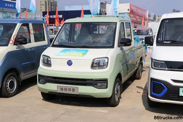 Foton Xiangling Q 3T 2.14m double row electric flatbed micro truck 41.86kWh 4X2(6 wheels) Exterior (3) | 86Trucks