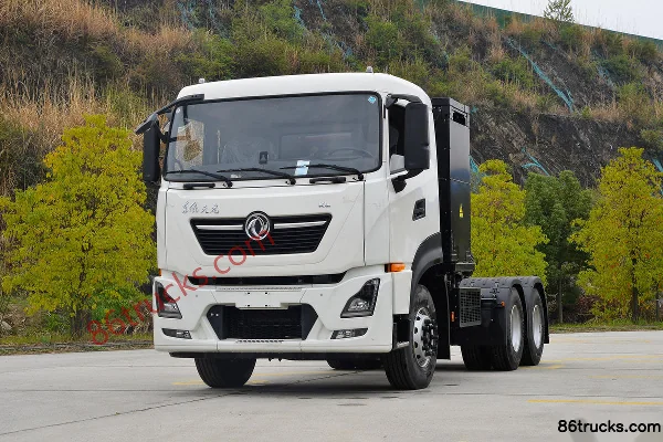 Dongfeng Commercial Vehicle Tianlong KL 6X4(10 roues) tracteur routier électrique pur à batterie interchangeable Extérieur (3) | 86Trucks