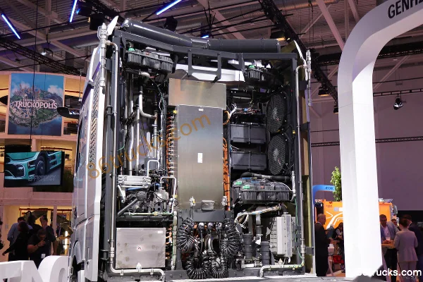 Mercedes-Benz GenH2 4X2(6 roues) tracteur routier à pile à combustible 72 kWh Châssis (3) | 86Trucks