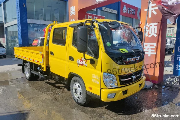 Foton Aoling Jieyun Youth Invincible Edition 146hp 4X2(6 wheels) 3.2m Double Cab Flatbed Light Truck (Engineering Yellow) Exterior (2) | 86T