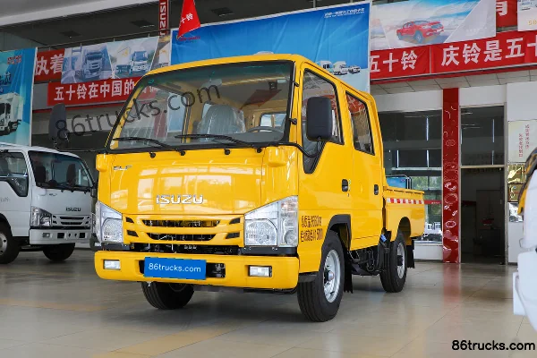 Qingling Isuzu 100P 130hp 4X2(6 wheels) 2.065m double-row flatbed light truck Exterior (3) | 86Trucks
